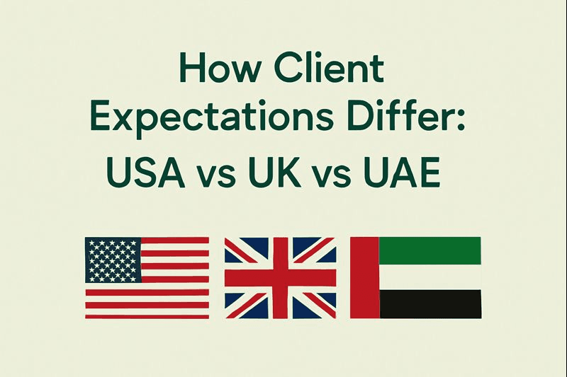 How Client Expectations Differ: USA vs UK vs UAE | KayJay Global Solutions Blog