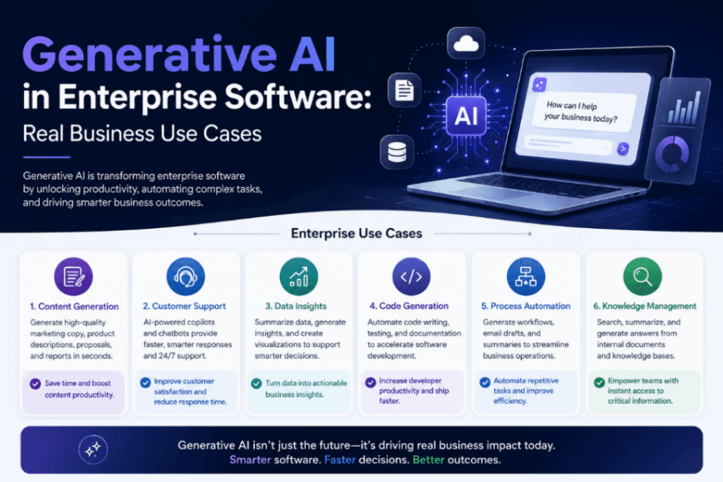 Generative AI in Enterprise Software: Real Business Use Cases