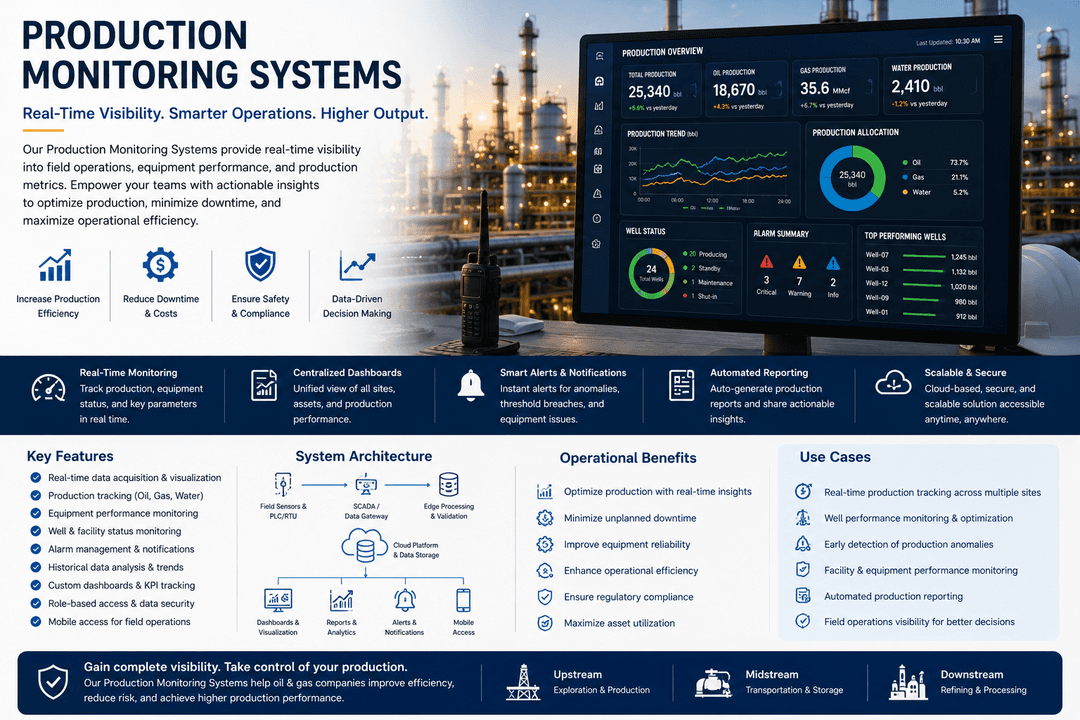 Production Monitoring Systems - Oil & Gas software solution
